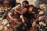 Woman Selling Vegetables by Joachim Beuckelaer